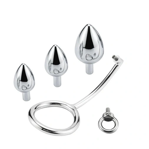 Anal Hooks 4663 with Anal DiscreetChoice Set Steel Ring Cock Stainless Hook 0910